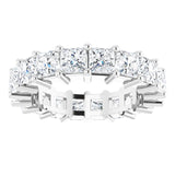 10K Gold Square Lab-Grown Diamond Shared-Prong Eternity Band – 3.75x3.75 mm Stones - White Gold - view 3