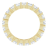 14K Gold Square Lab-Grown Diamond Shared-Prong Eternity Band – 3x3 mm Stones - Yellow Gold - view 2