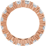 10K Gold Oval Lab-Grown Diamond Shared-Prong Eternity Band – 6x4 mm Stones - Rose Gold - view 2