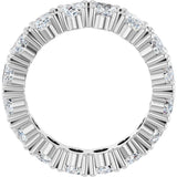 10K Gold Oval Lab-Grown Diamond Shared-Prong Eternity Band – 6x4 mm Stones - White Gold - view 2