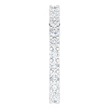 10K Gold Round Lab-Grown Diamond Shared-Prong Eternity Band – 2.25 mm Stones - White Gold - view 4