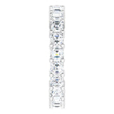 Platinum Asscher Lab-Grown Diamond Shared-Prong Eternity Band – 3x3 mm Stones - view 4