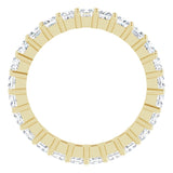 14K Gold Square Lab-Grown Diamond Shared-Prong Eternity Band – 2.5x2.5 mm Stones - Yellow Gold - view 2