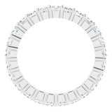 10K Gold Square Lab-Grown Diamond Shared-Prong Eternity Band – 2.5x2.5 mm Stones - White Gold - view 2