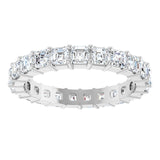 Platinum Asscher Lab-Grown Diamond Shared-Prong Eternity Band – 2.6x2.6 mm Stones - view 3