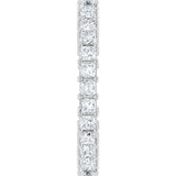 10K Gold Square Lab-Grown Diamond Shared-Prong Eternity Band – 2x2 mm Stones - White Gold - view 4