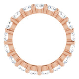 10K Gold Round Natural Diamond Shared-Prong Eternity Band – 3.75 mm Stones - Rose Gold - view 2