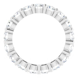 10K Gold Round Natural Diamond Shared-Prong Eternity Band – 3.75 mm Stones - White Gold - view 2