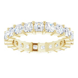 14K Gold Asscher Lab-Grown Diamond Shared-Prong Eternity Band – 3x3 mm Stones - Yellow Gold - view 3