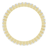 14K Gold Square Lab-Grown Diamond Shared-Prong Eternity Band – 1.5x1.5 mm Stones - Yellow Gold - view 2