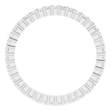 10K Gold Square Lab-Grown Diamond Shared-Prong Eternity Band – 1.5x1.5 mm Stones - White Gold - view 2
