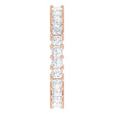 10K Gold Square Lab-Grown Diamond Shared-Prong Eternity Band – 2.25x2.25 mm Stones - Rose Gold - view 4