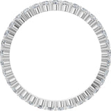 10K Gold Round Natural Diamond Shared-Prong Eternity Band – 1.7 mm Stones - White Gold - view 2