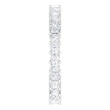 10K Gold Square Natural Diamond Shared-Prong Eternity Band – 2x2 mm Stones - White Gold - view 4