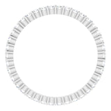 10K Gold Round Lab-Grown Diamond Shared-Prong Eternity Band – 1.5 mm Stones - White Gold - view 2