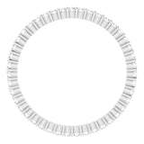 10K Gold Round Lab-Grown Diamond Shared-Prong Eternity Band – 1.3 mm Stones - White Gold - view 2