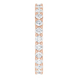 10K Gold Round Lab-Grown Diamond Shared-Prong Eternity Band – 2.25 mm Stones - Rose Gold - view 4