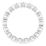 10K Gold Round Lab-Grown Diamond Shared-Prong Eternity Band – 3.5 mm Stones - White Gold - view 2