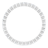 10K Gold Round Natural Diamond Shared-Prong Eternity Band – 1.75 mm Stones - White Gold - view 2