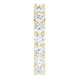 14K Gold Round Lab-Grown Diamond Shared-Prong Eternity Band – 3.5 mm Stones - Yellow Gold - view 4
