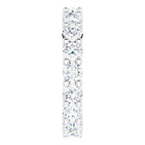 10K Gold Round Natural Diamond Shared-Prong Eternity Band – 3.5 mm Stones - White Gold - view 4