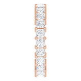 10K Gold Square Natural Diamond Shared-Prong Eternity Band – 2.75x2.75 mm Stones - Rose Gold - view 4