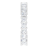 10K Gold Square Natural Diamond Shared-Prong Eternity Band – 2.75x2.75 mm Stones - White Gold - view 4