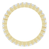 14K Gold Square Lab-Grown Diamond Shared-Prong Eternity Band – 2x2 mm Stones - Yellow Gold - view 2