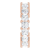 10K Gold Square Lab-Grown Diamond Shared-Prong Eternity Band – 3.75x3.75 mm Stones - Rose Gold - view 4