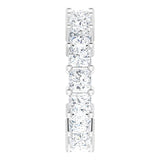 10K Gold Square Lab-Grown Diamond Shared-Prong Eternity Band – 3.75x3.75 mm Stones - White Gold - view 4