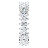 Platinum Marquise Natural Diamond Shared-Prong Eternity Band – 4.25x2.25 mm Stones - view 4