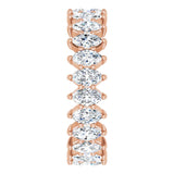 14K Gold Marquise Lab-Grown Diamond Shared-Prong Eternity Band – 4.5x2.5 mm Stones - Rose Gold - view 4