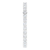 10K Gold Round Natural Diamond Shared-Prong Eternity Band – 1.75 mm Stones - White Gold - view 4