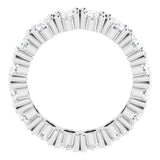 10K Gold Oval Lab-Grown Diamond Shared-Prong Eternity Band – 6x4 mm Stones - White Gold - view 2