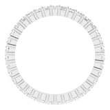 10K Gold Square Natural Diamond Shared-Prong Eternity Band – 1.75x1.75 mm Stones - White Gold - view 2