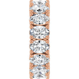 10K Gold Oval Lab-Grown Diamond Shared-Prong Eternity Band – 6x4 mm Stones - Rose Gold - view 4