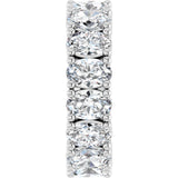 10K Gold Oval Lab-Grown Diamond Shared-Prong Eternity Band – 6x4 mm Stones - White Gold - view 4