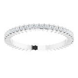 10K Gold Square Lab-Grown Diamond Shared-Prong Eternity Band – 1.25x1.25 mm Stones - White Gold - view 3