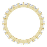 14K Gold Asscher Lab-Grown Diamond Shared-Prong Eternity Band – 2.6x2.6 mm Stones - Yellow Gold - view 2