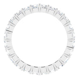 Platinum Asscher Lab-Grown Diamond Shared-Prong Eternity Band – 2.6x2.6 mm Stones - view 2