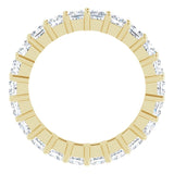 14K Gold Square Lab-Grown Diamond Shared-Prong Eternity Band – 3x3 mm Stones - Yellow Gold - view 2