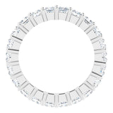 10K Gold Square Lab-Grown Diamond Shared-Prong Eternity Band – 3x3 mm Stones - White Gold - view 2