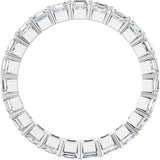 Platinum Asscher Lab-Grown Diamond Shared-Prong Eternity Band – 2.6x2.6 mm Stones - view 2