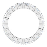 10K Gold Square Natural Diamond Shared-Prong Eternity Band – 3.25x3.25 mm Stones - White Gold - view 2
