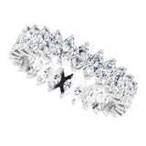 Platinum Marquise Lab-Grown Diamond Shared-Prong Eternity Band – 4.25x2.25 mm Stones - view 5
