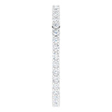 10K Gold Round Natural Diamond Shared-Prong Eternity Band – 1.5 mm Stones - White Gold - view 4