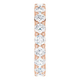 10K Gold Round Lab-Grown Diamond Shared-Prong Eternity Band – 3.5 mm Stones - Rose Gold - view 4