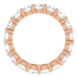 10K Gold Round Lab-Grown Diamond Shared-Prong Eternity Band – 3.8 mm Stones - Rose Gold - view 2