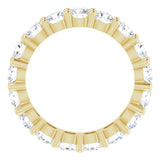 14K Gold Round Lab-Grown Diamond Shared-Prong Eternity Band – 3.8 mm Stones - Yellow Gold - view 2