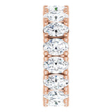10K Gold Oval Lab-Grown Diamond Shared-Prong Eternity Band – 6x4 mm Stones - Rose Gold - view 4